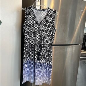 Talbots Blue and White Summer dress